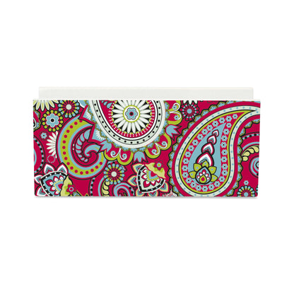 Pink Paisley Tissue Stand 1.5" x 5.5" x 2.5" - Main Image