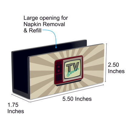 TV Dinner Tissue Stand 1.5" x 5.5" x 2.5" - Dimension Image