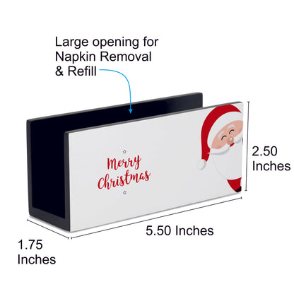 Xmas Santa Tissue Stand 1.5" x 5.5" x 2.5" - Dimension Image