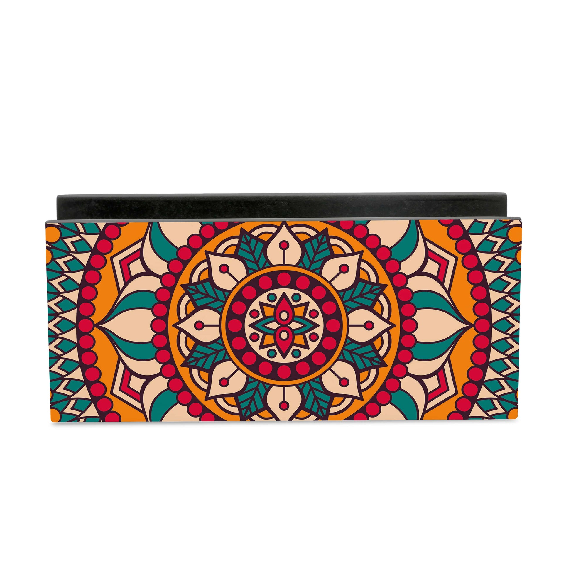 Red Mandala Tissue Stand 1.5" x 5.5" x 2.5" - Main Image