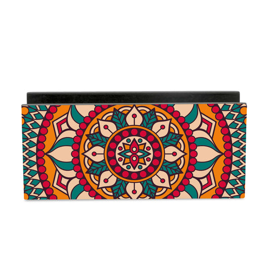 Red Mandala Tissue Stand 1.5" x 5.5" x 2.5" - Main Image