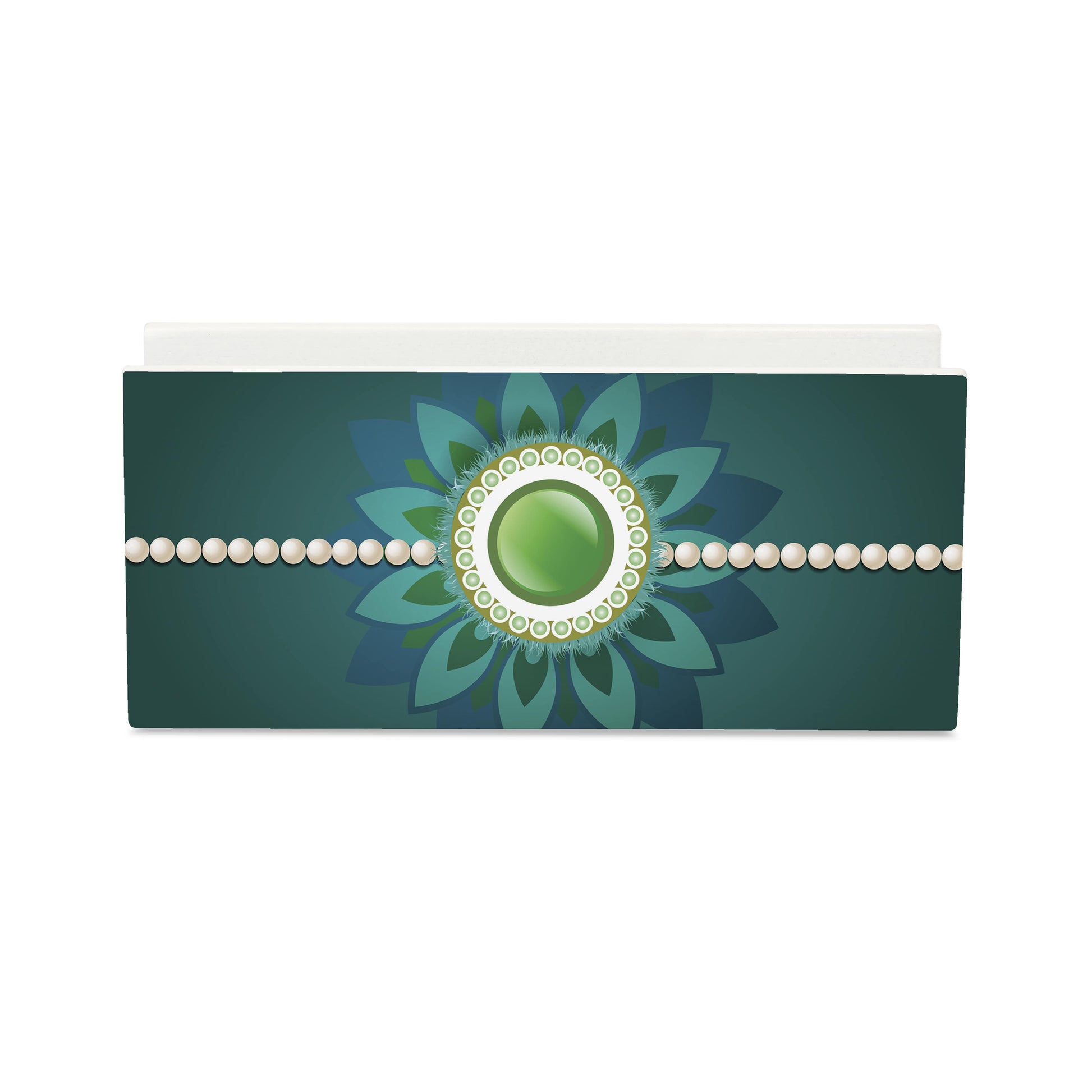 Rakhi Pearls Green Tissue Stand 1.5" x 5.5" x 2.5" - Main Image