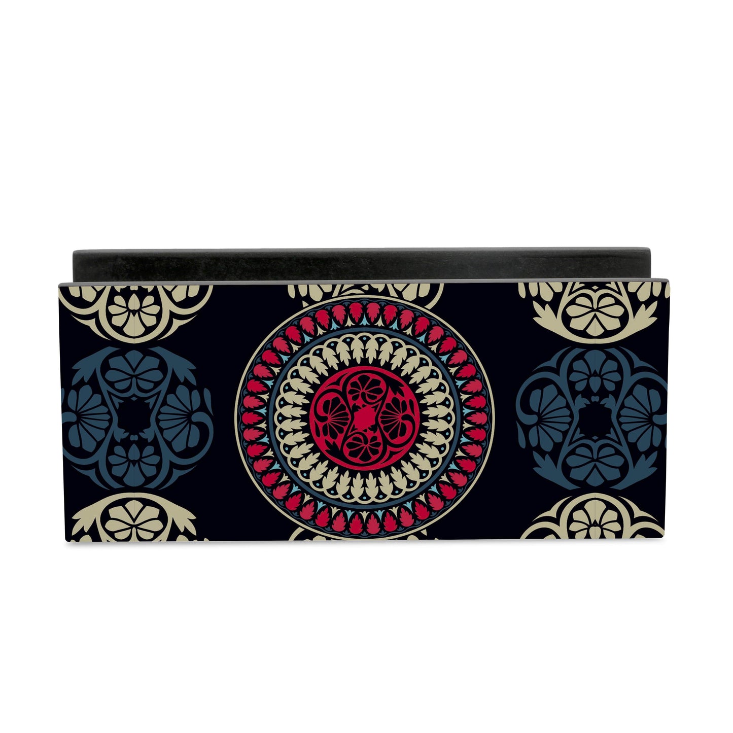 Black Mandala Tissue Stand 1.5" x 5.5" x 2.5" - Main Image