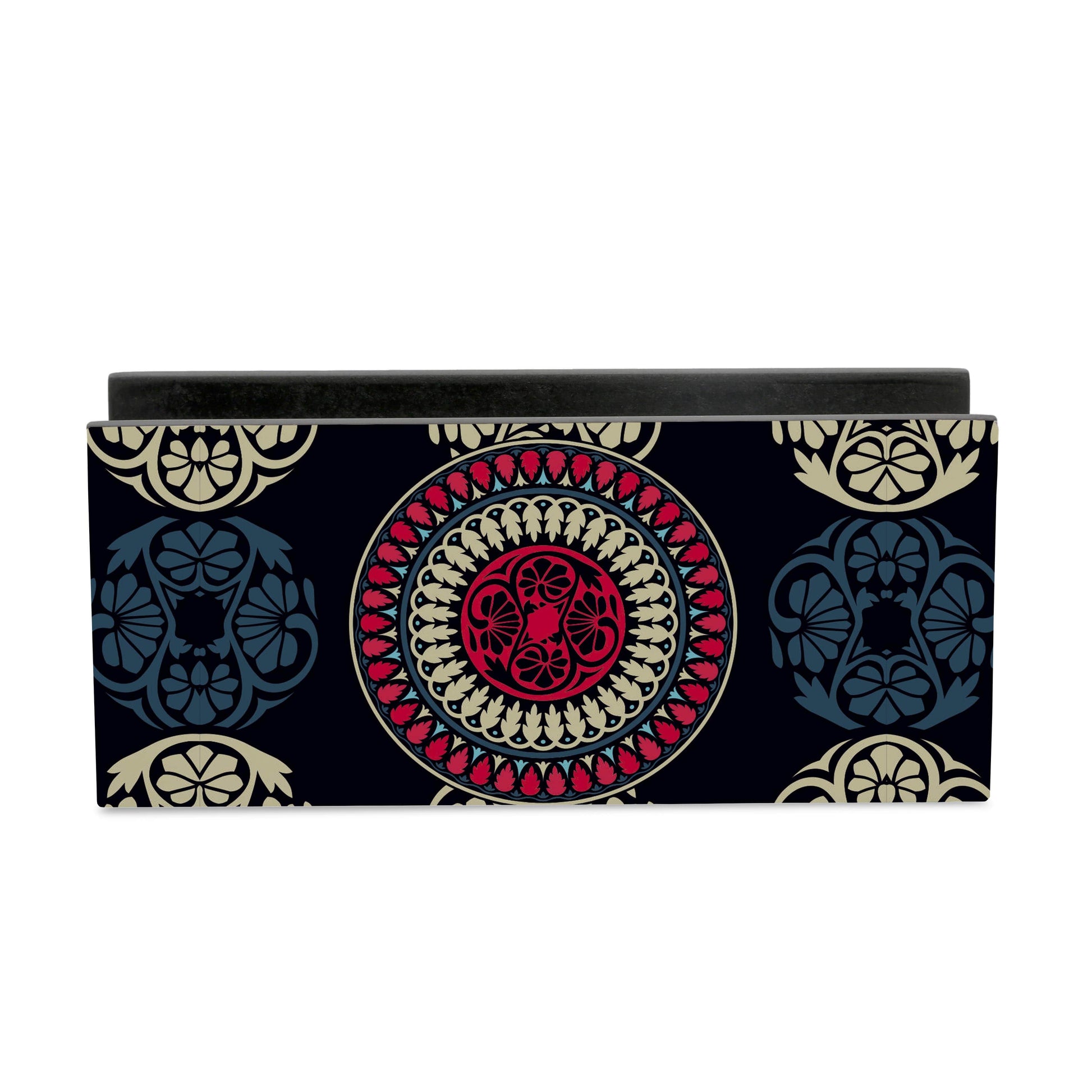 Black Mandala Tissue Stand 1.5" x 5.5" x 2.5" - Main Image