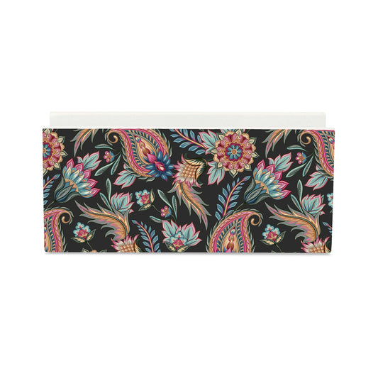 Oriental Paisley Black Tissue Stand 1.5" x 5.5" x 2.5" - Main Image