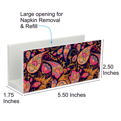 Sameera Navy Tissue Stand 1.5" x 5.5" x 2.5" - Dimension Image