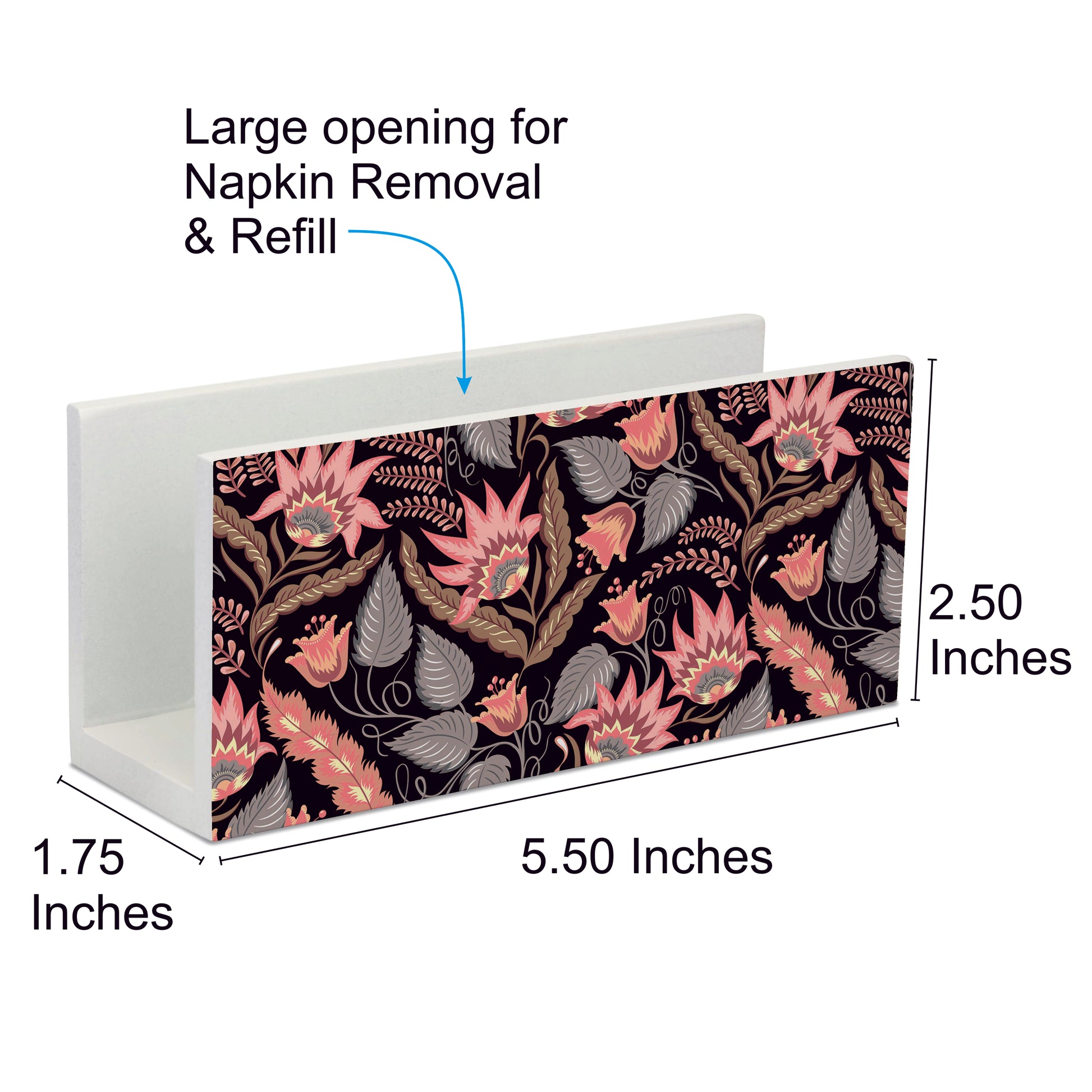 Sheila Tissue Stand 1.5" x 5.5" x 2.5" - Dimension Image