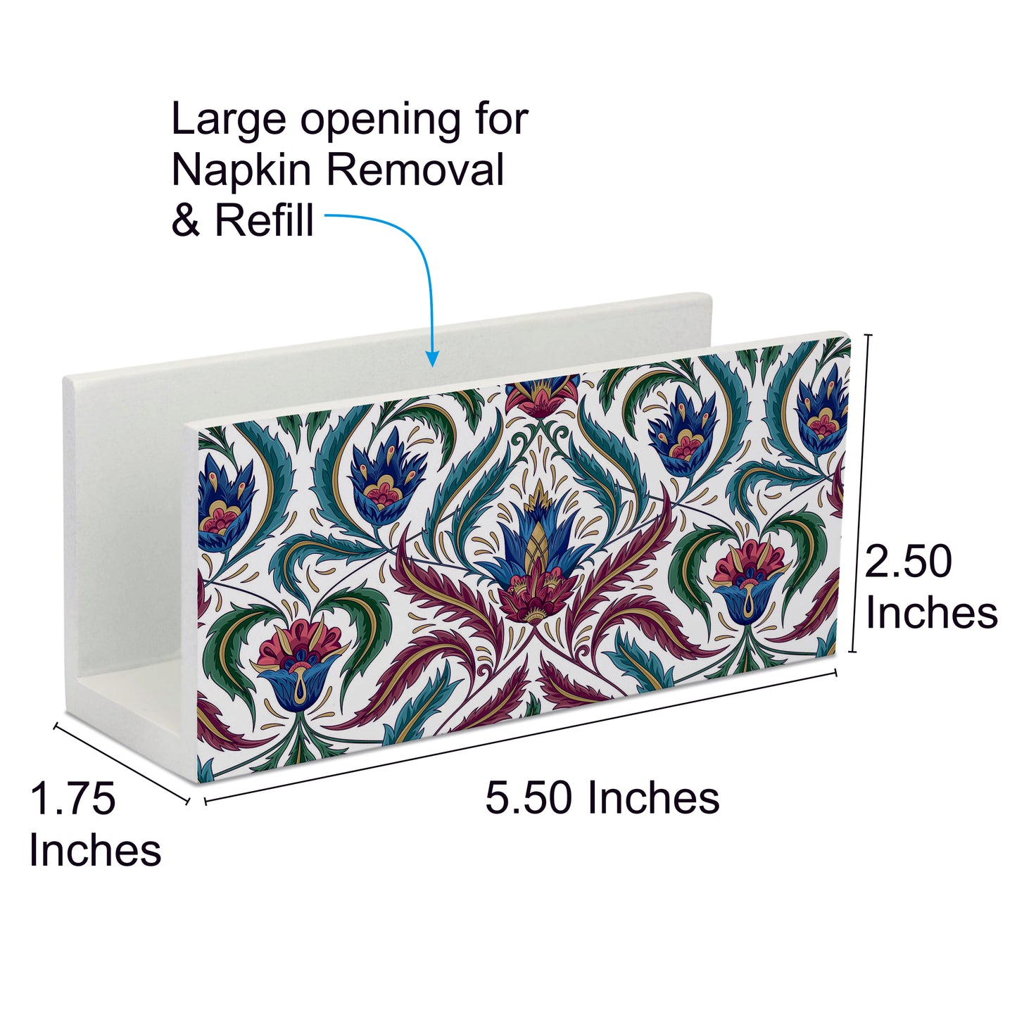 Liena Multi Tissue Stand 1.5" x 5.5" x 2.5" - Dimension Image