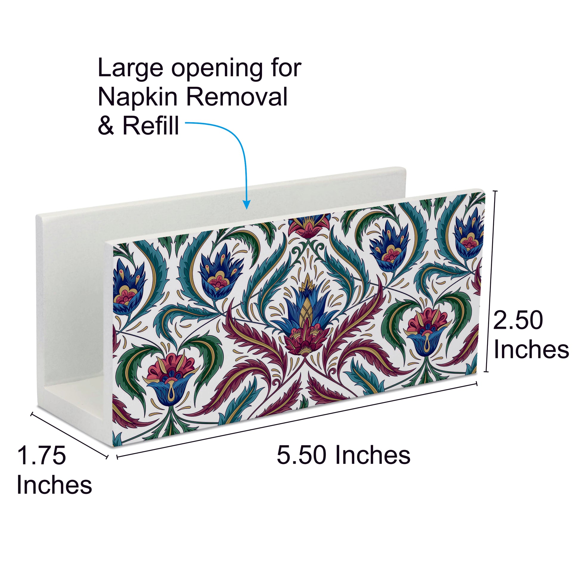 Liena Multi Tissue Stand 1.5" x 5.5" x 2.5" - Dimension Image