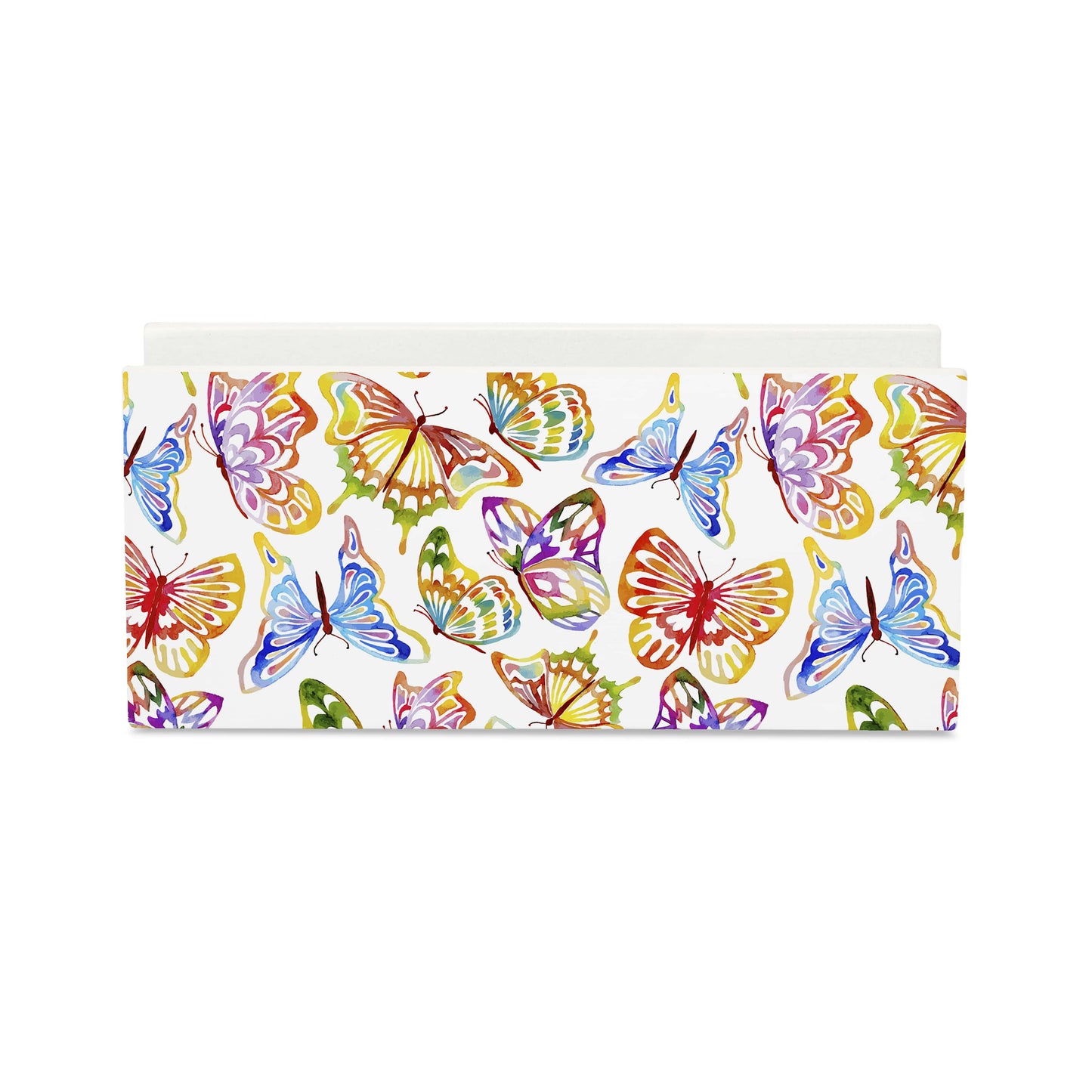 Watercolour Butterflies W Tissue Stand 1.5" x 5.5" x 2.5" - Main Image