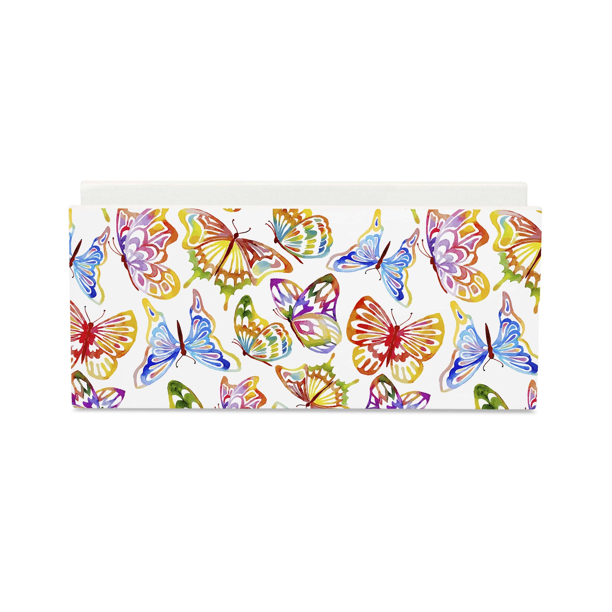 Watercolour Butterflies W Tissue Stand 1.5" x 5.5" x 2.5" - Main Image