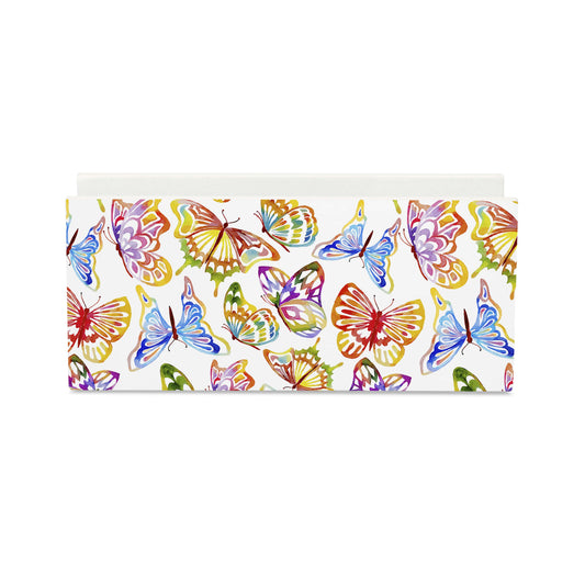 Watercolour Butterflies W Tissue Stand 1.5" x 5.5" x 2.5" - Main Image