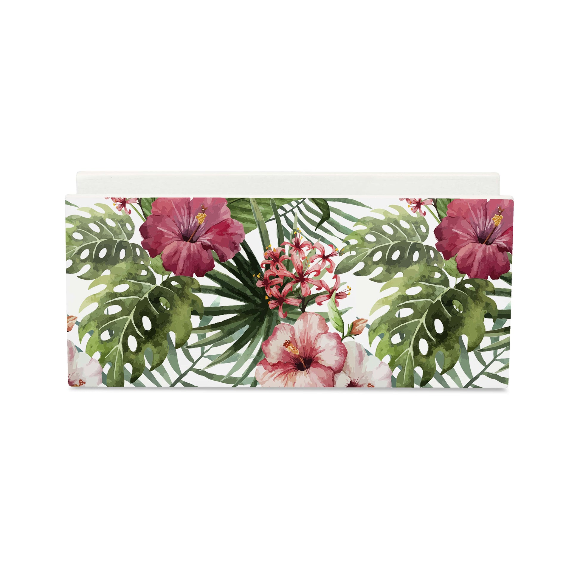 Tropical Hibiscus W Tissue Stand 1.5" x 5.5" x 2.5" - Main Image
