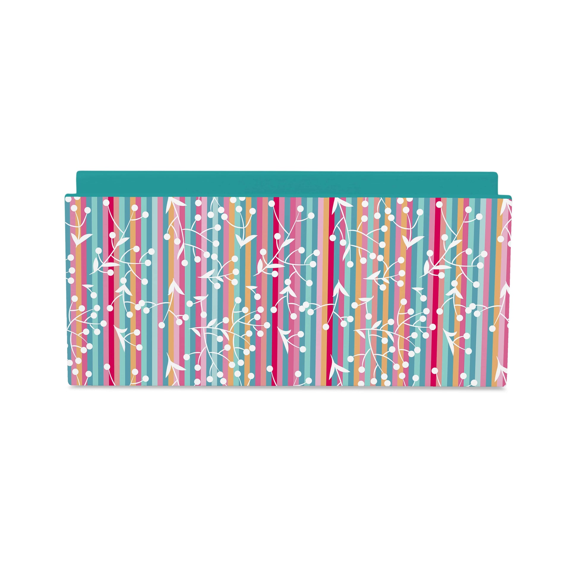 Floral Stripes T Tissue Stand 1.5" x 5.5" x 2.5" - Main Image