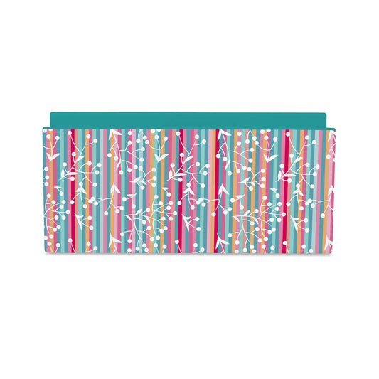 Floral Stripes T Tissue Stand 1.5" x 5.5" x 2.5" - Main Image