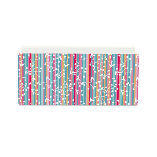 Floral Stripes W Tissue Stand 1.5" x 5.5" x 2.5" - Main Image