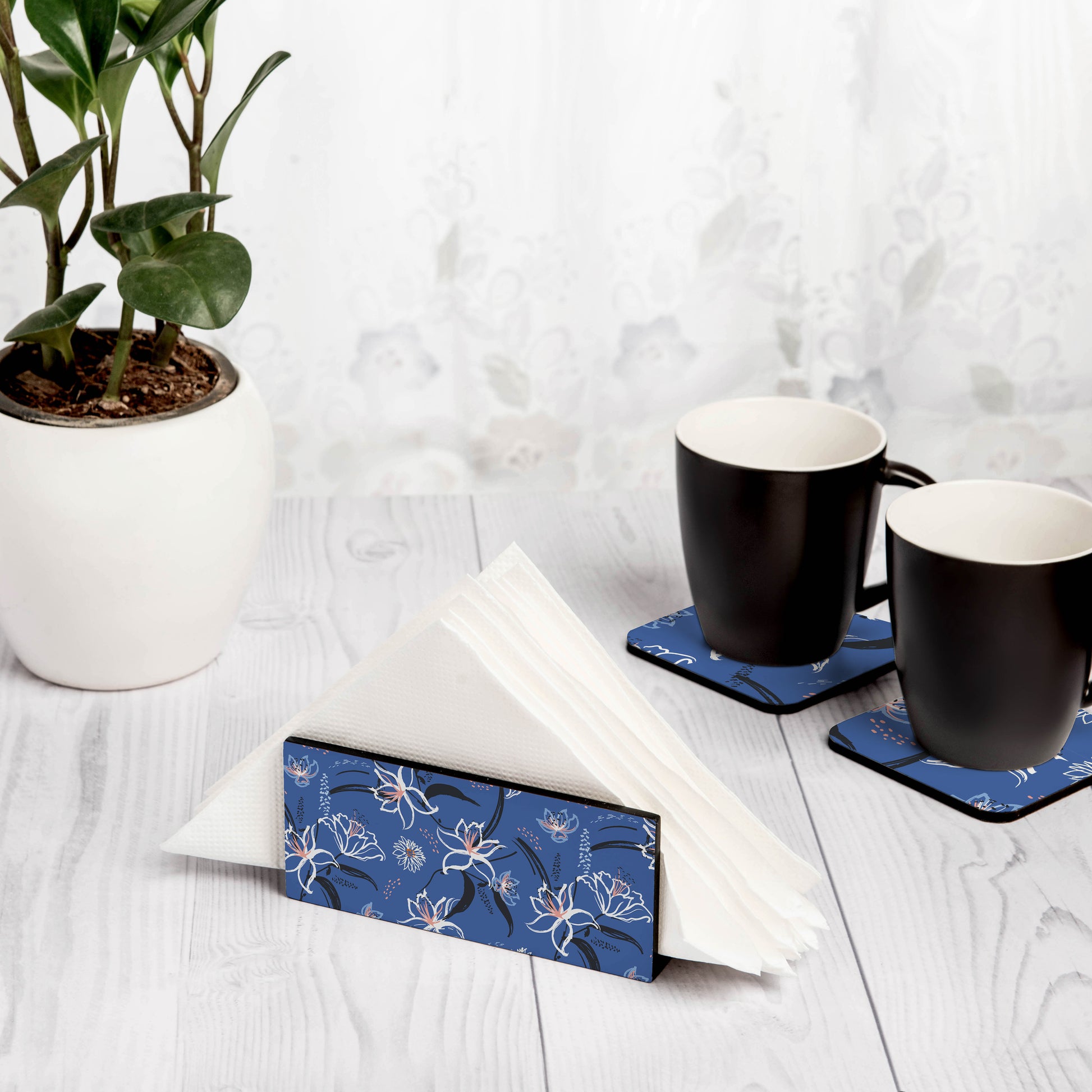 Lily Bloom Tissue Stand 1.5" x 5.5" x 2.5" - Lifestyle Image