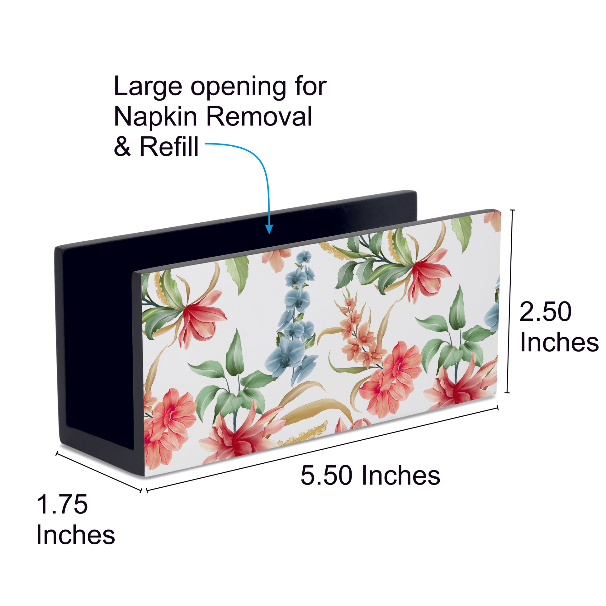 Magnolia Tissue Stand 1.5" x 5.5" x 2.5" - Dimension Image
