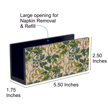 Vintage Floral Tissue Stand 1.5" x 5.5" x 2.5" - Dimension Image