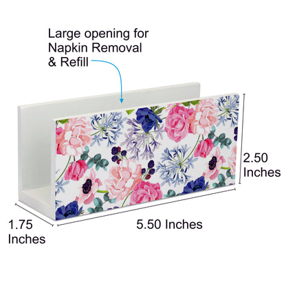 Roses Etc Tissue Stand 1.5" x 5.5" x 2.5" - Dimension Image