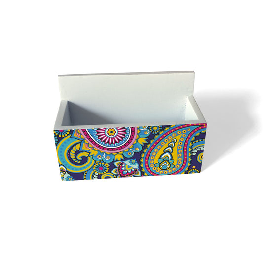 Blue Paisley V Card Stand