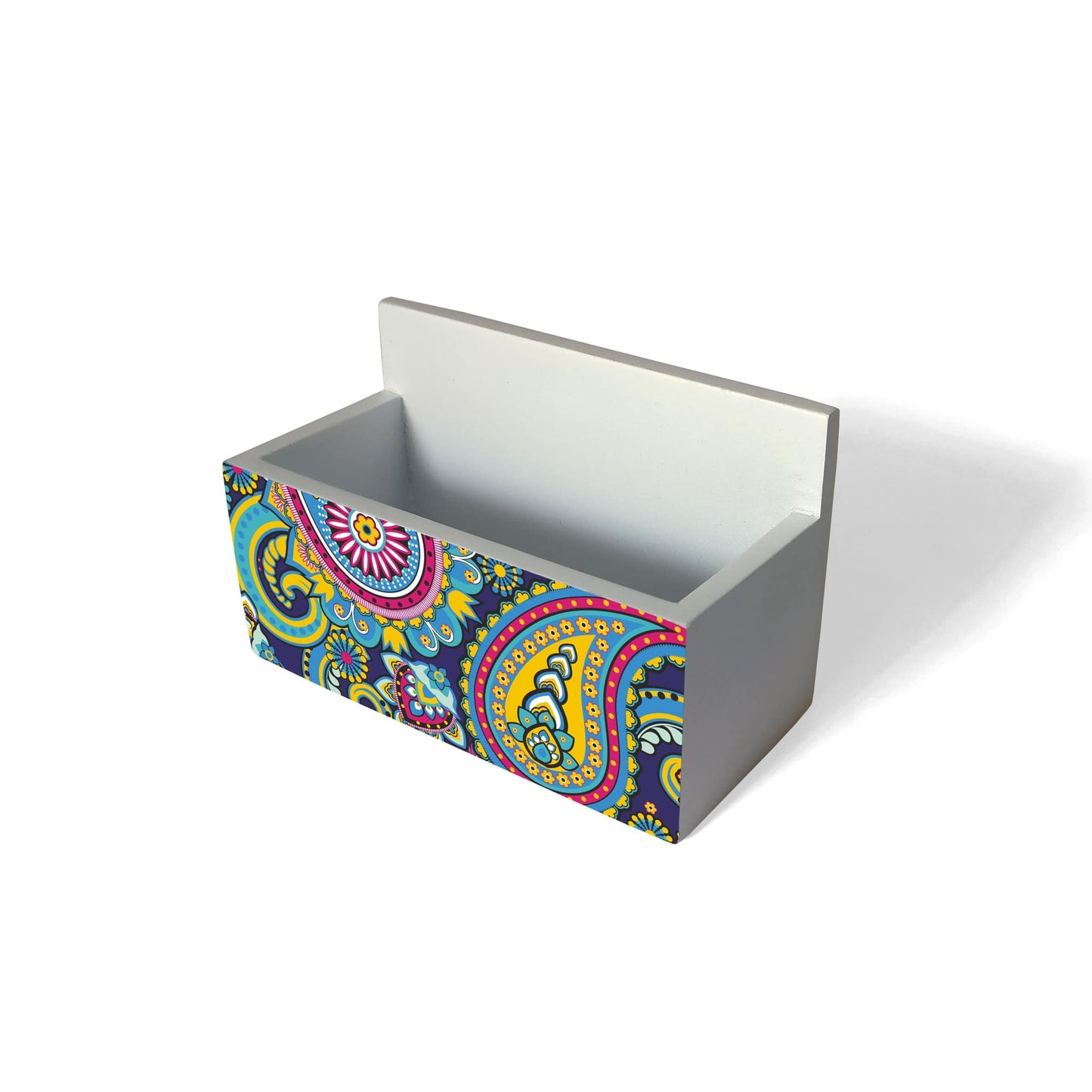 Blue Paisley V Card Stand
