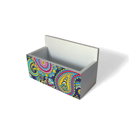 Blue Paisley V Card Stand
