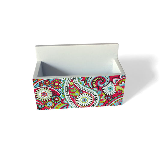 Pink Paisley V Card Stand