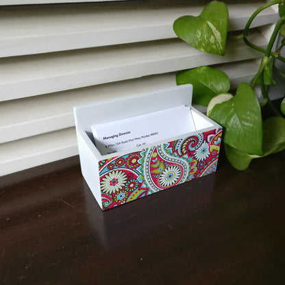 Pink Paisley V Card Stand